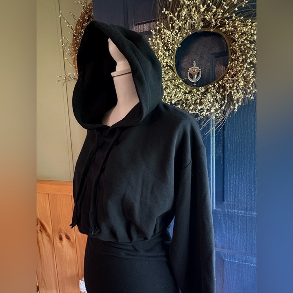 TOHSD TopShop One-piece Hoodie Sweat Dress size 2 - Picture 3 of 11